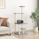 Vidaxl Cat Meubles avec Sisal Scratch Posts 136 cm Gris clair