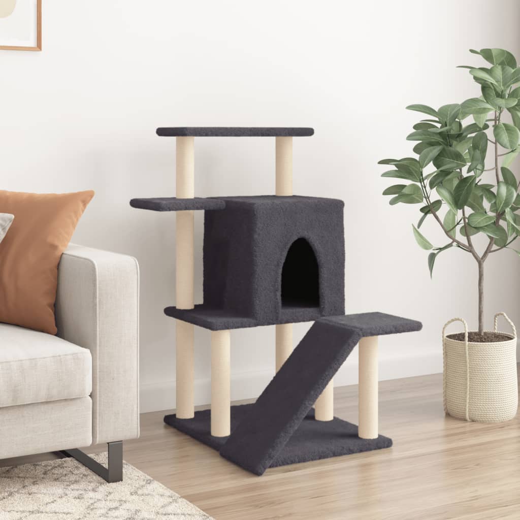 Vidaxl Cat Furniture avec Sisal Scratch Posts 97 cm Gris foncé