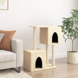 Vidaxl cat furniture with sisal scratching posts 86 cm cream -colored