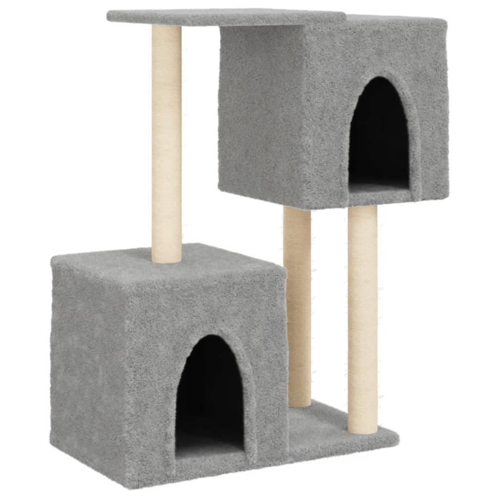 Vidaxl cat furniture with sisal scratching posts 86 cm light gray