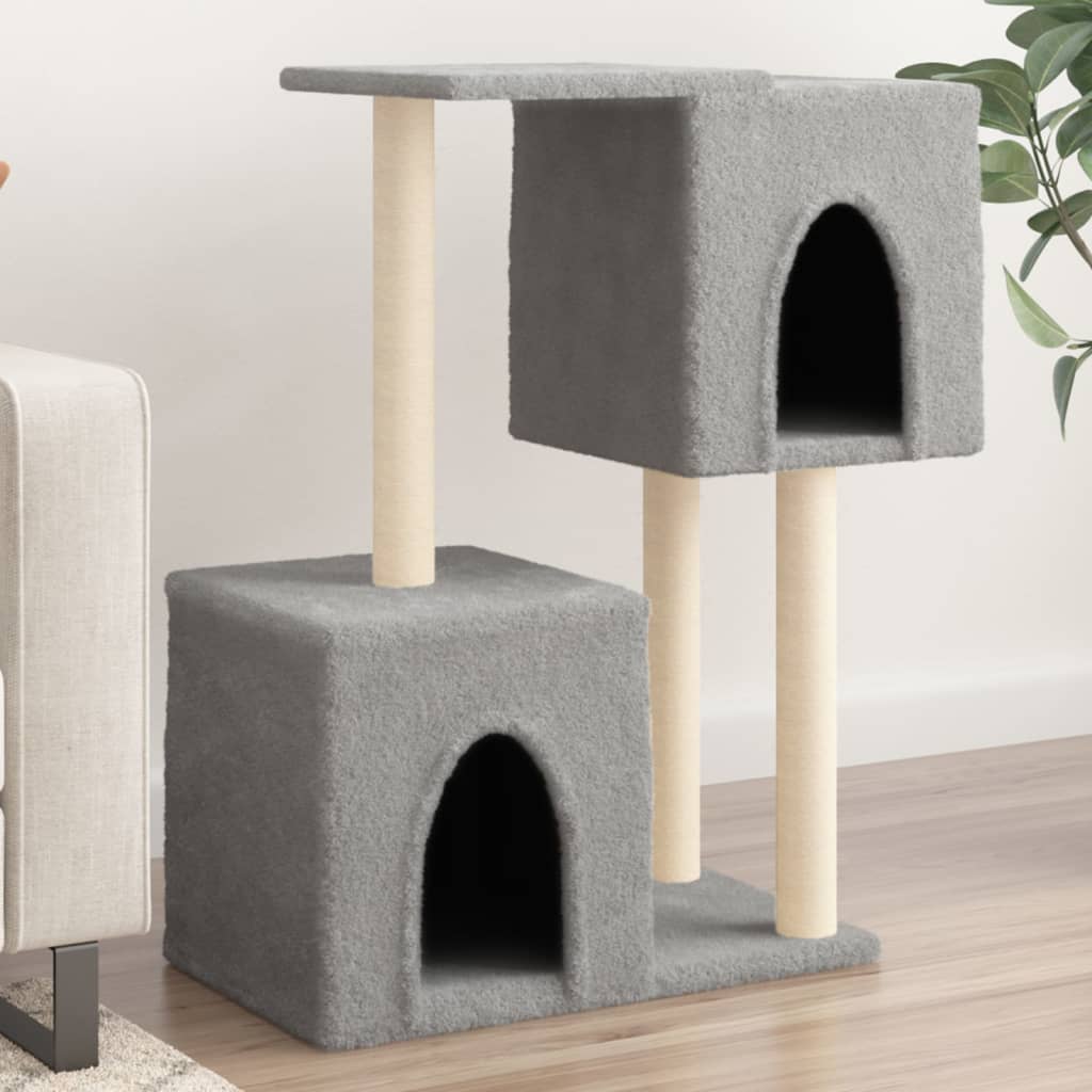 Vidaxl cat furniture with sisal scratching posts 86 cm light gray