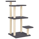 Vidaxl scratching posts with platforms 98.5 cm dark gray