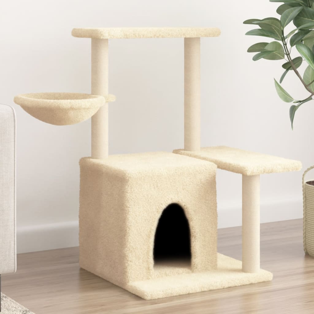 Vidaxl Cat Furniture avec Sisal Scratch Posts 83 cm Crème -Colored