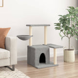 Vidaxl Cat Meubles avec Sisal Scratch Posts 83 cm Gris clair