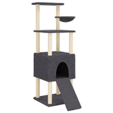 Vidaxl meuble pour chat avec griffoirs en sisal 153 cm gris foncé