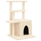 Vidaxl cat furniture with sisal scratching posts 83.5 cm cream -colored