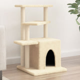 Vidaxl Cat Furniture avec Sisal Scratch Posts 83,5 cm Crème -Colored