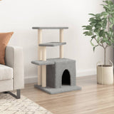 Vidaxl cat furniture with sisal scratching posts 83.5 cm light gray