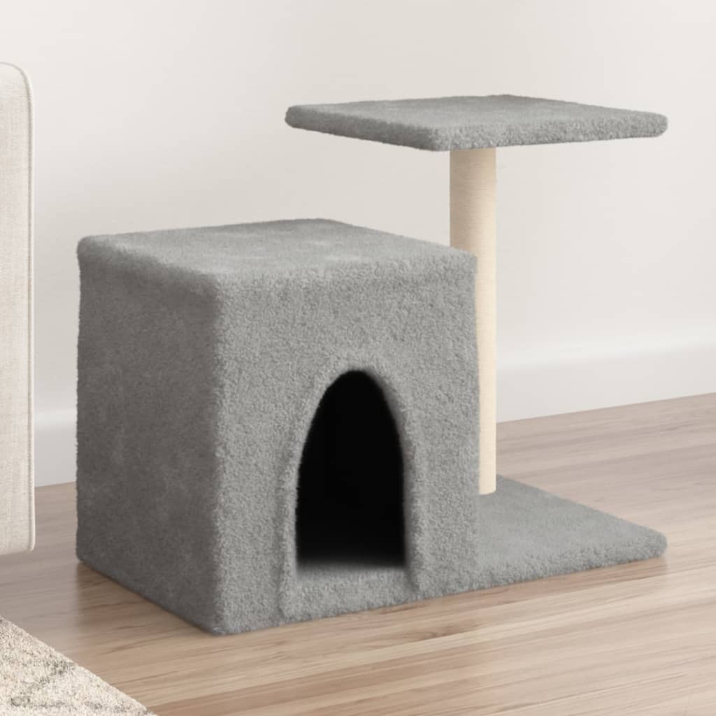 Vidaxl Cat Meubles avec Sisal Scratch Posts 50,5 cm Gris clair