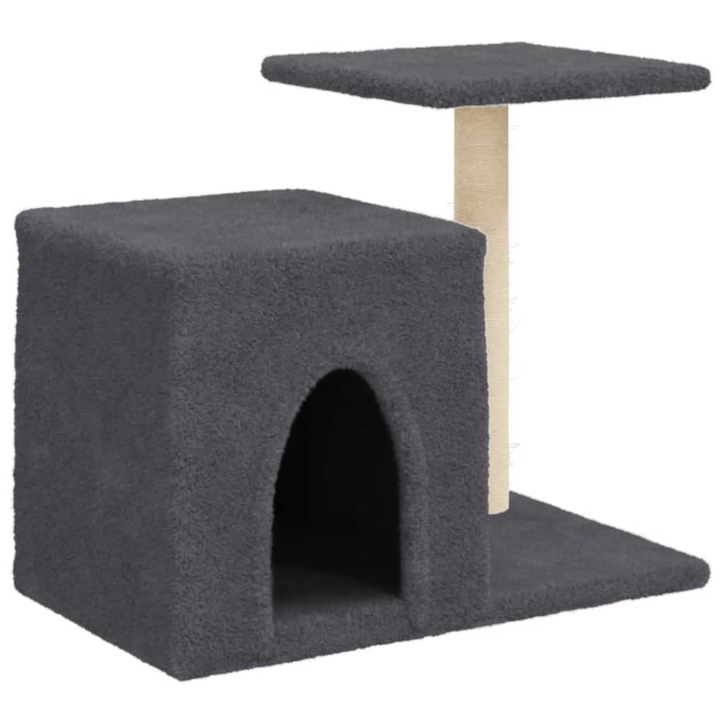 Vidaxl Cat Meubles avec Sisal Scratch Posts 50,5 cm Gris foncé