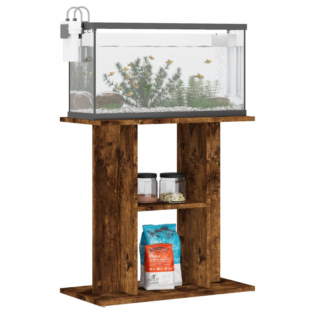 VIDAXL Aquarium Standard 60x30x60 cm Propjert tre røkt eik Farget