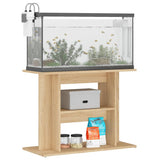 VIDAXL Aquarium Standard 80x35x60 cm verarbeitetes Holz Sonoma Eiche gefärbt