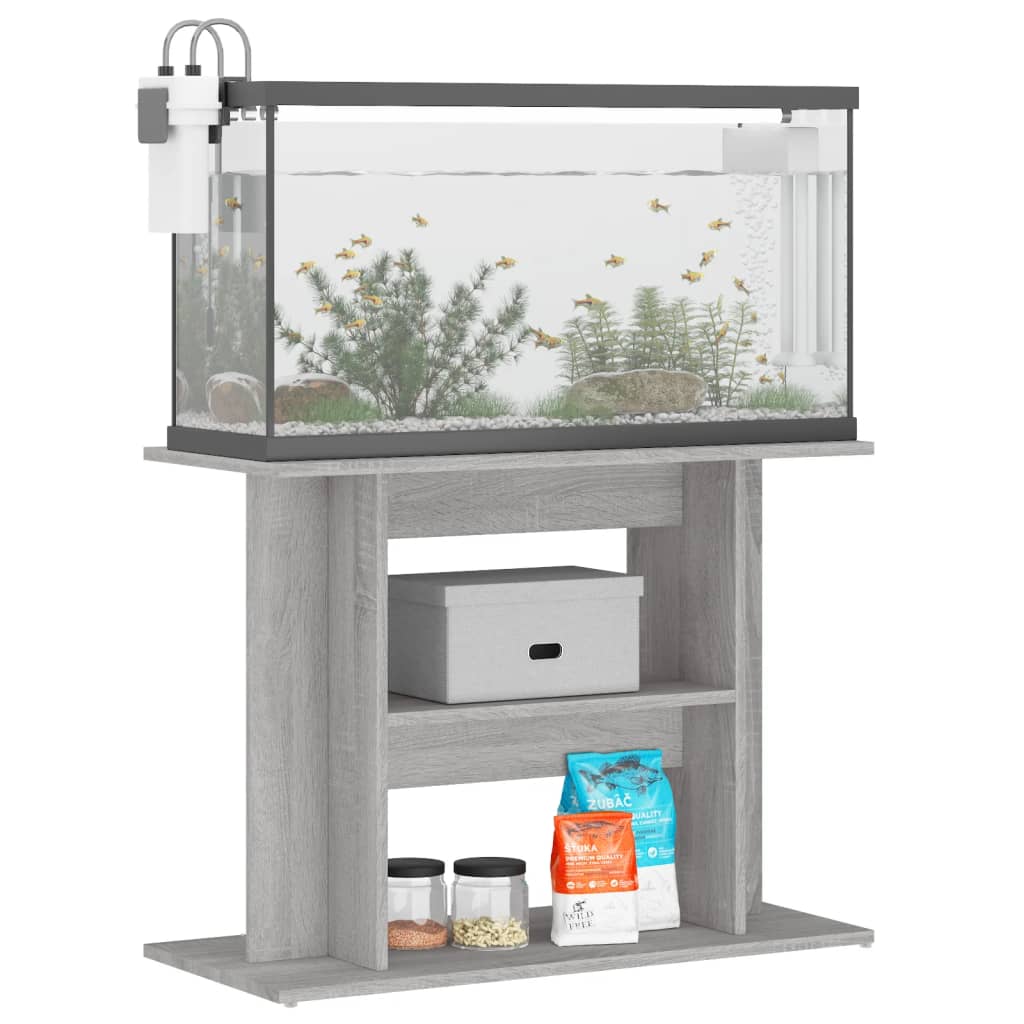 VIDAXL Aquarium Standard 80x35x60 cm Behandlet tregrå Sonoma