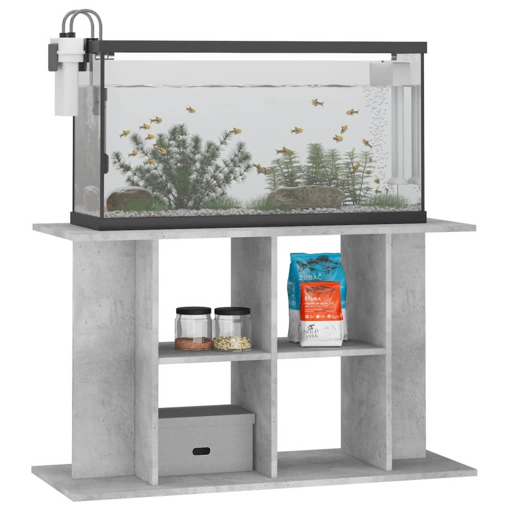 Vidaxl Aquarium Standard 100x40x60 cm Behandlet tre betongrijs