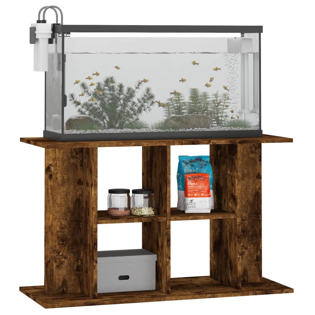 VIDAXL Aquarium Standard 100x40x60 cm Behandlet tre røkt eikefarge