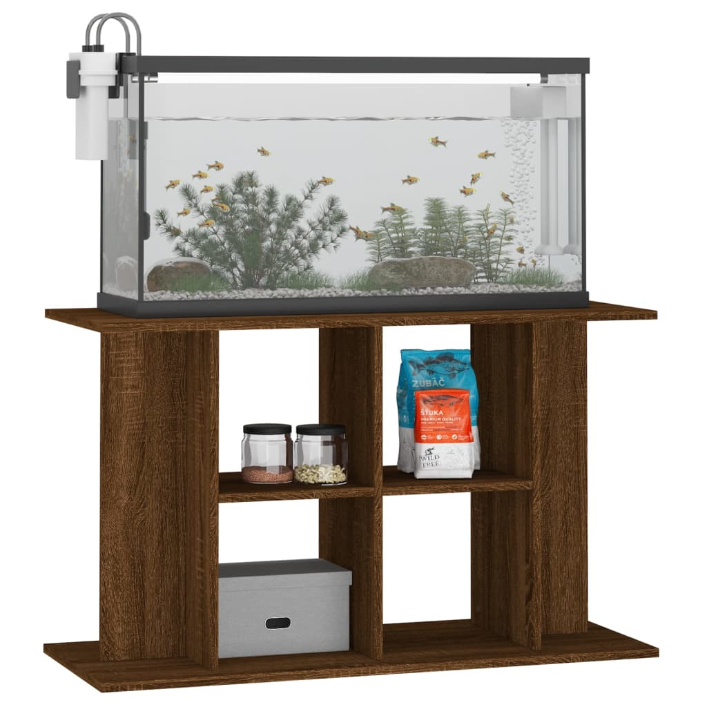 VIDAXL Aquarium Standard 100x40x60 cm Behandlet trebrun eikfarge