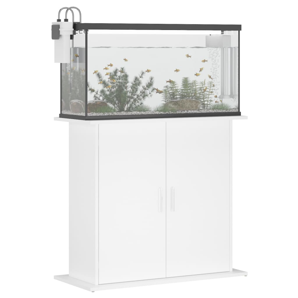 Vidaxl Aquarium Standard 81x36x73 cm predelana lesena bela