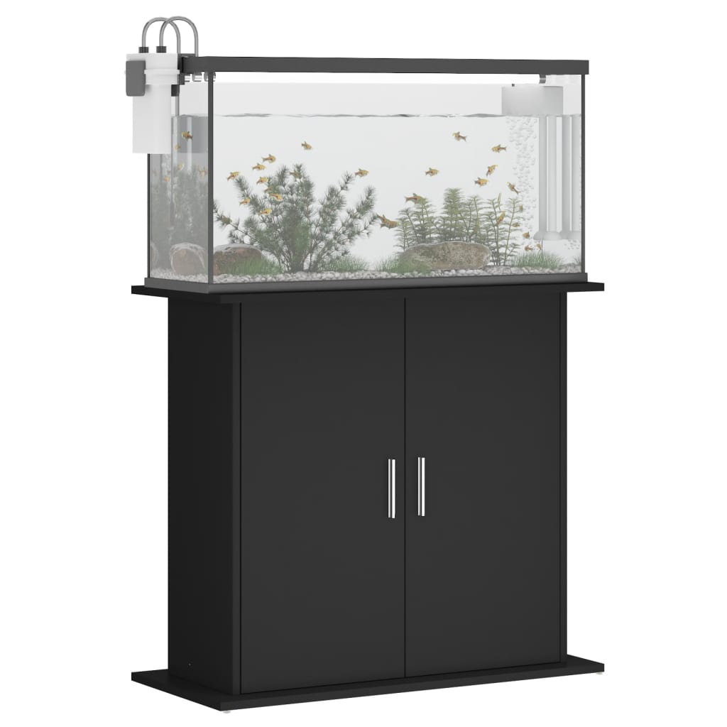 Vidaxl Aquarium Standard 81x36x73 cm verarbeitetes Holzschwarz