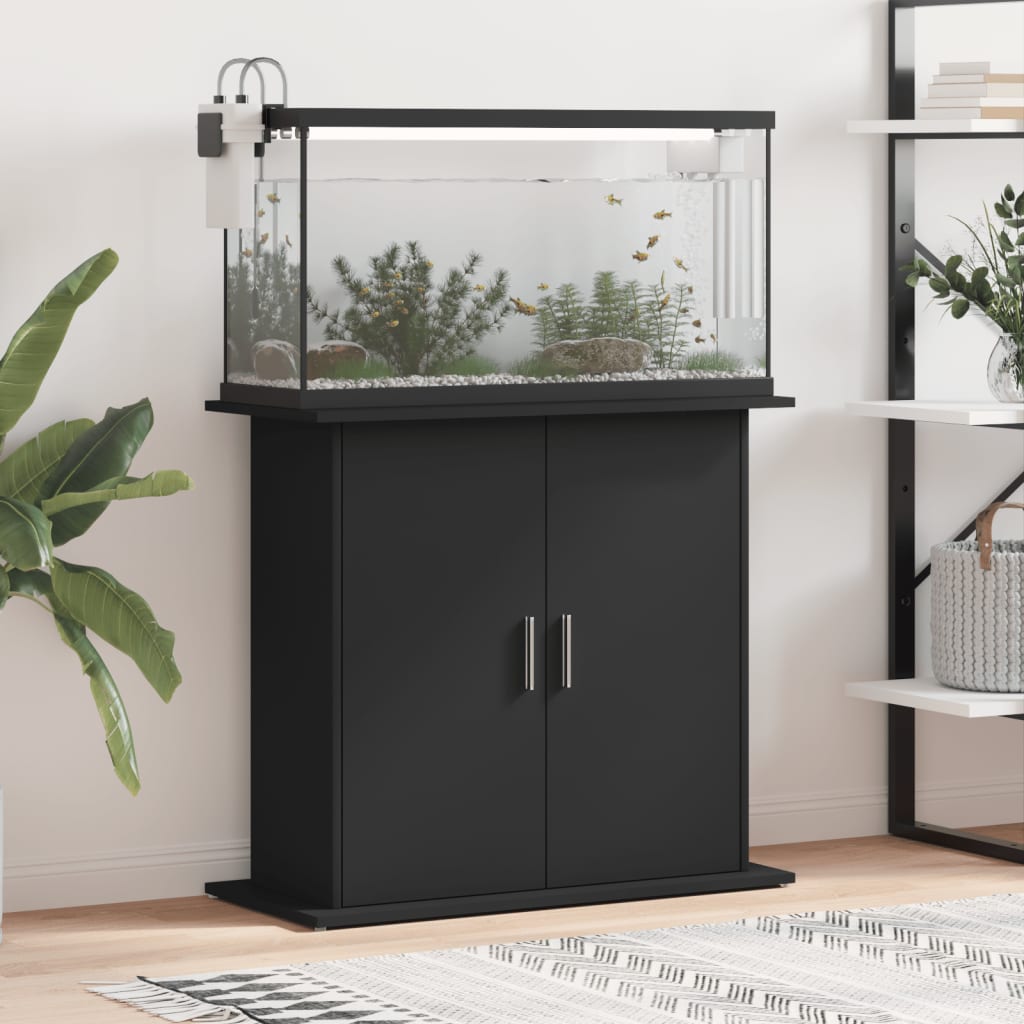 Vidaxl Aquarium Standard 81x36x73 cm Black in legno elaborato