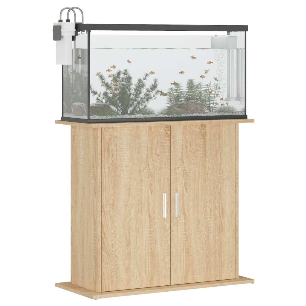 Vidaxl Aquarium Standard 81x36x73 cm predelana lesa Sonoma Oak obarvana