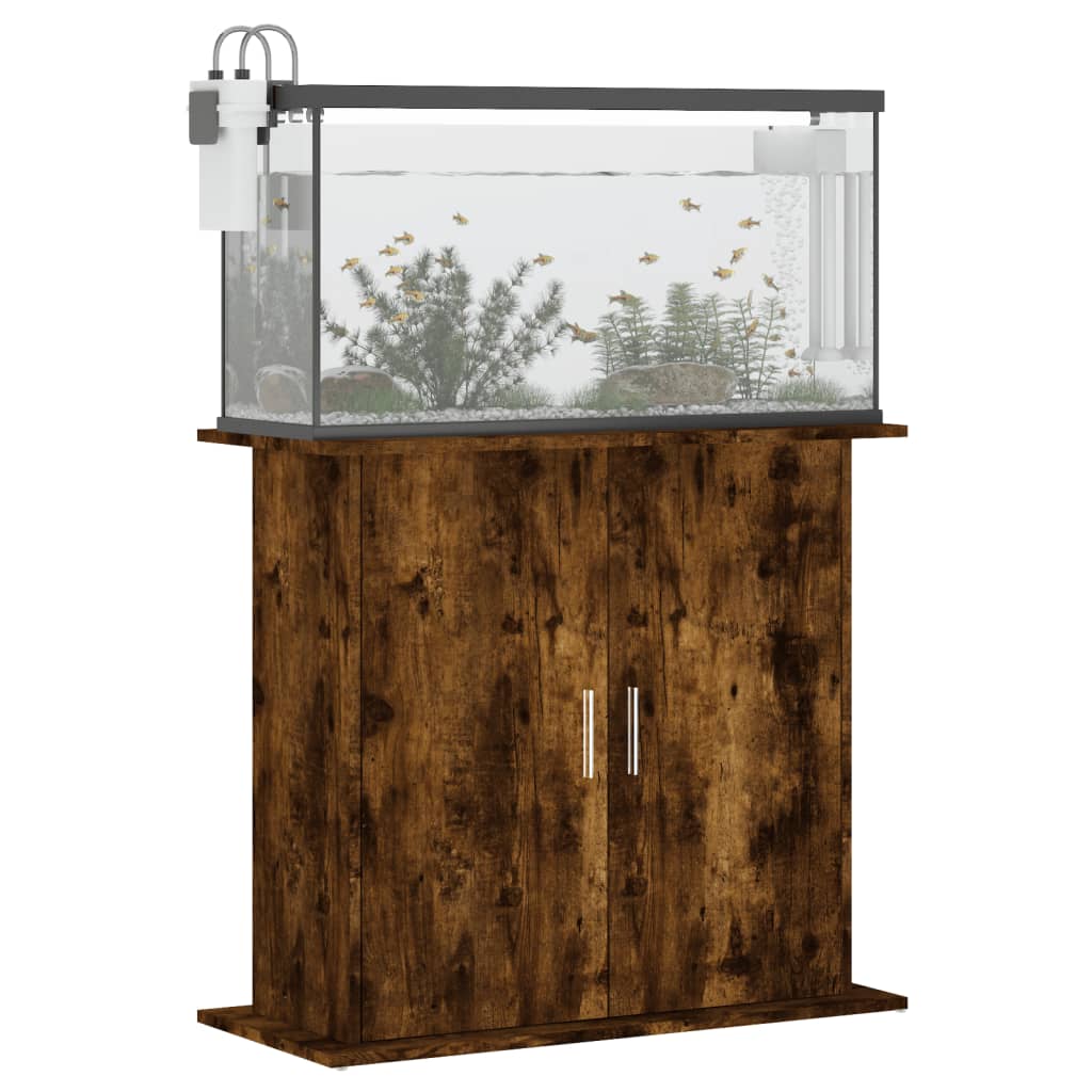 Vidaxl Aquarium Standard 81x36x73 cm Processed wood Bloked oak colored