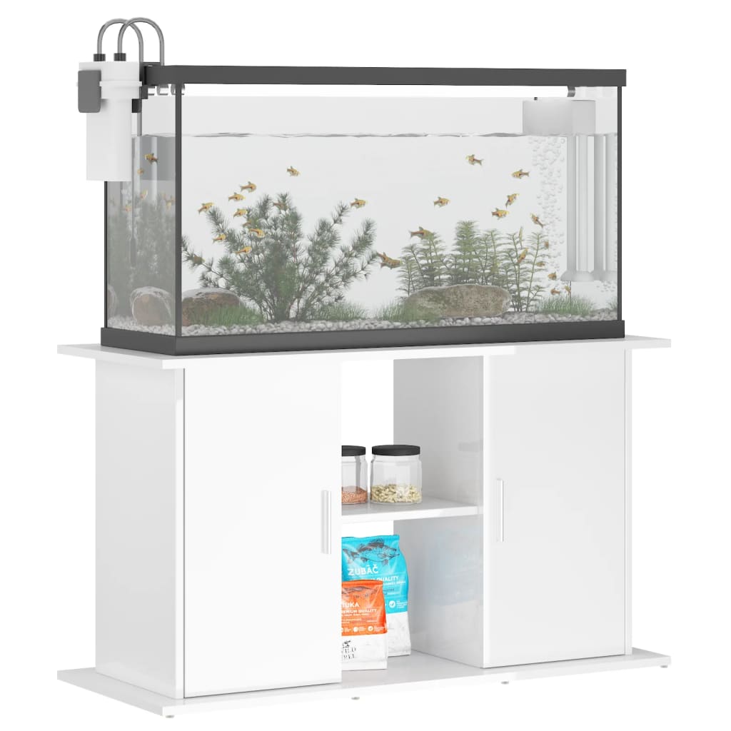 Vidaxl Aquarium Standard 101x41x58 cm Processed wood High gloss white