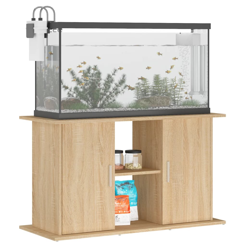 Estándar de Aquarium Vidaxl 101x41x58 cm de madera procesada sonoma de roble coloreado