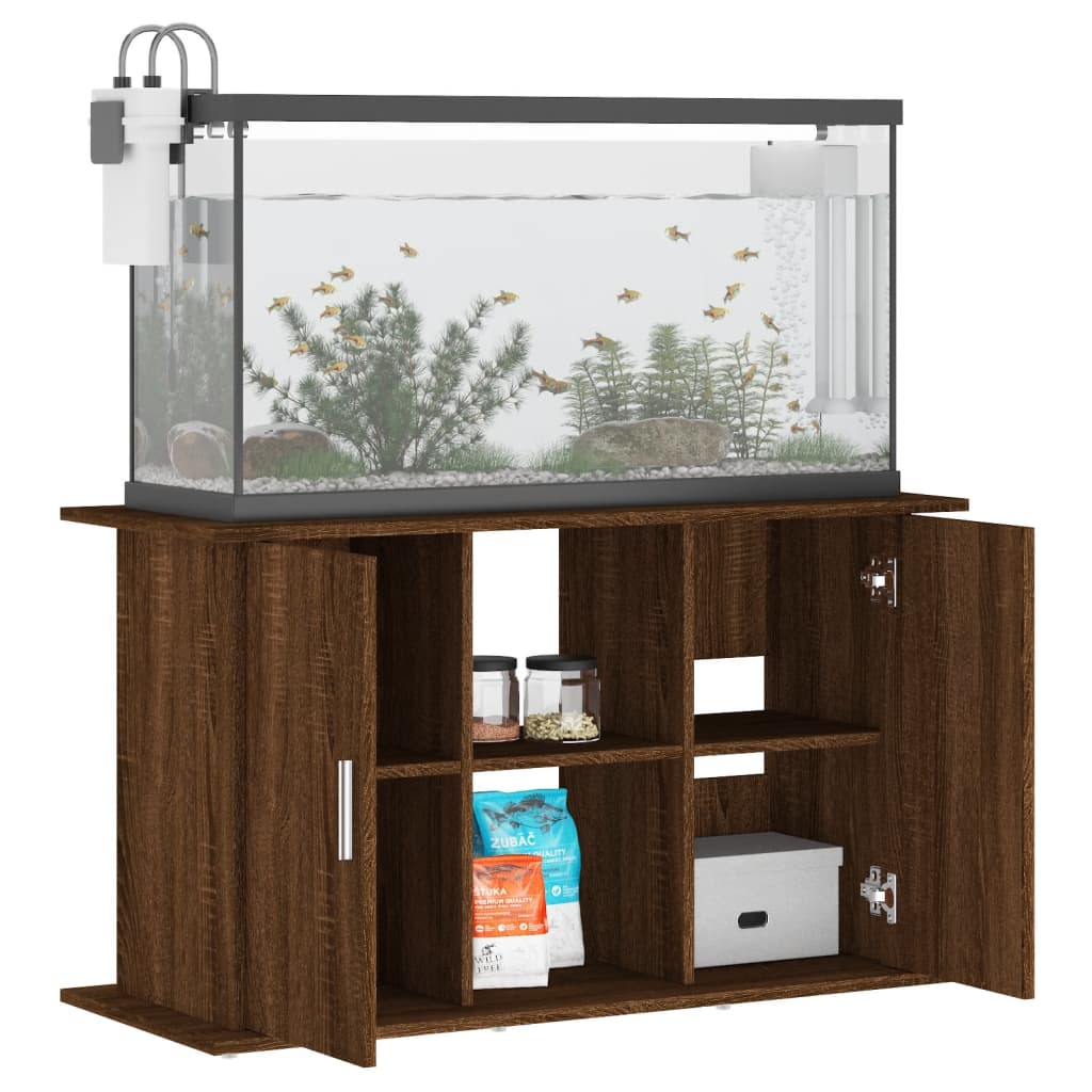 Vidaxl Aquarium Standard 101x41x58 cm Zpracované dřevěné hnědé dubové barvy