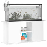 Vidaxl aquarium Standard 121x41x58 cm veraarbechte Holz héich Glanz wäiss