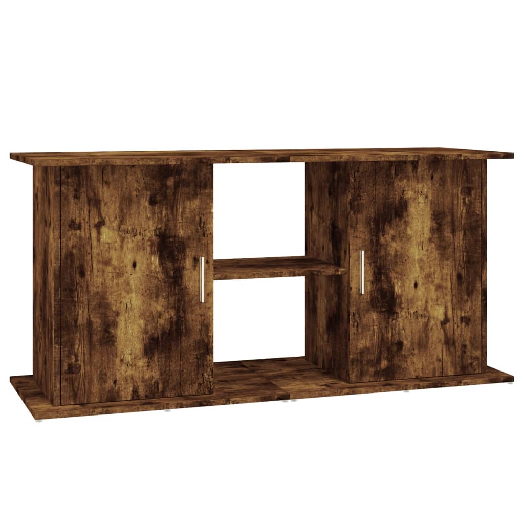 VidaXL Aquarium Standard 121x41x58 cm Processed Wood Smoked Oak color