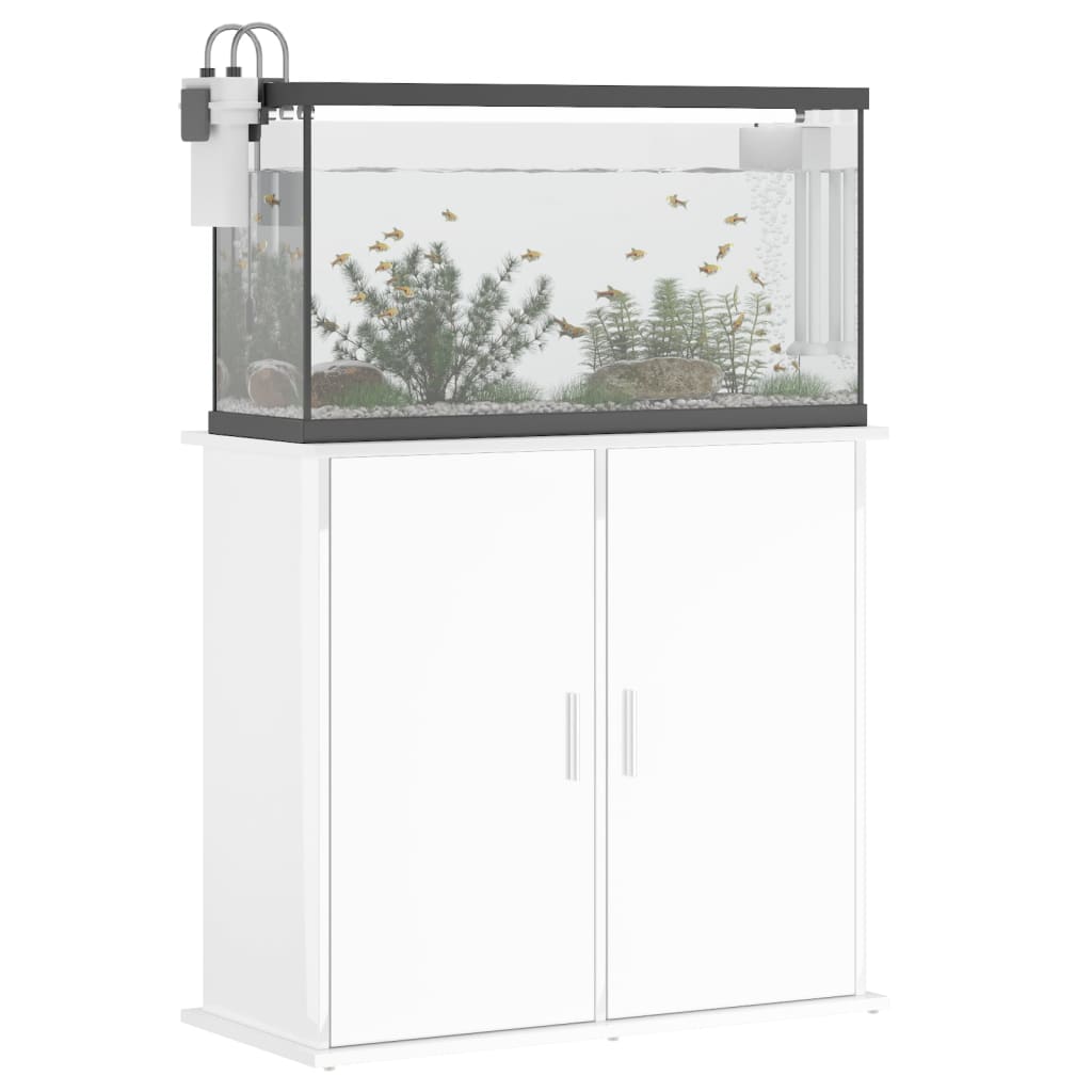 Vidaxl Aquarium Standard 81x36x73 cm Zpracované dřevo High Gloss White