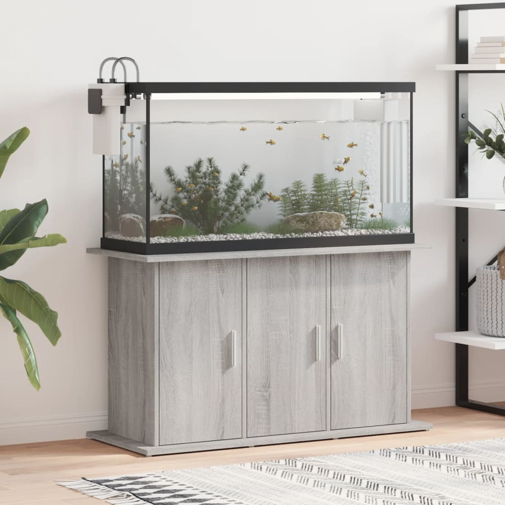 VIDAXL Aquarium Standard 101x41x58 cm Behandlet tre grå Sonoma eik