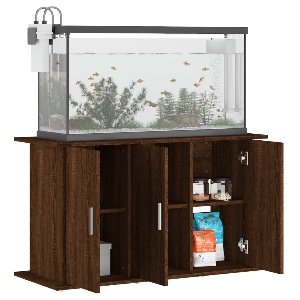 VIDAXL Aquarium Standard 101x41x58 cm verarbeitete Holzbraune -Eichenfarbe