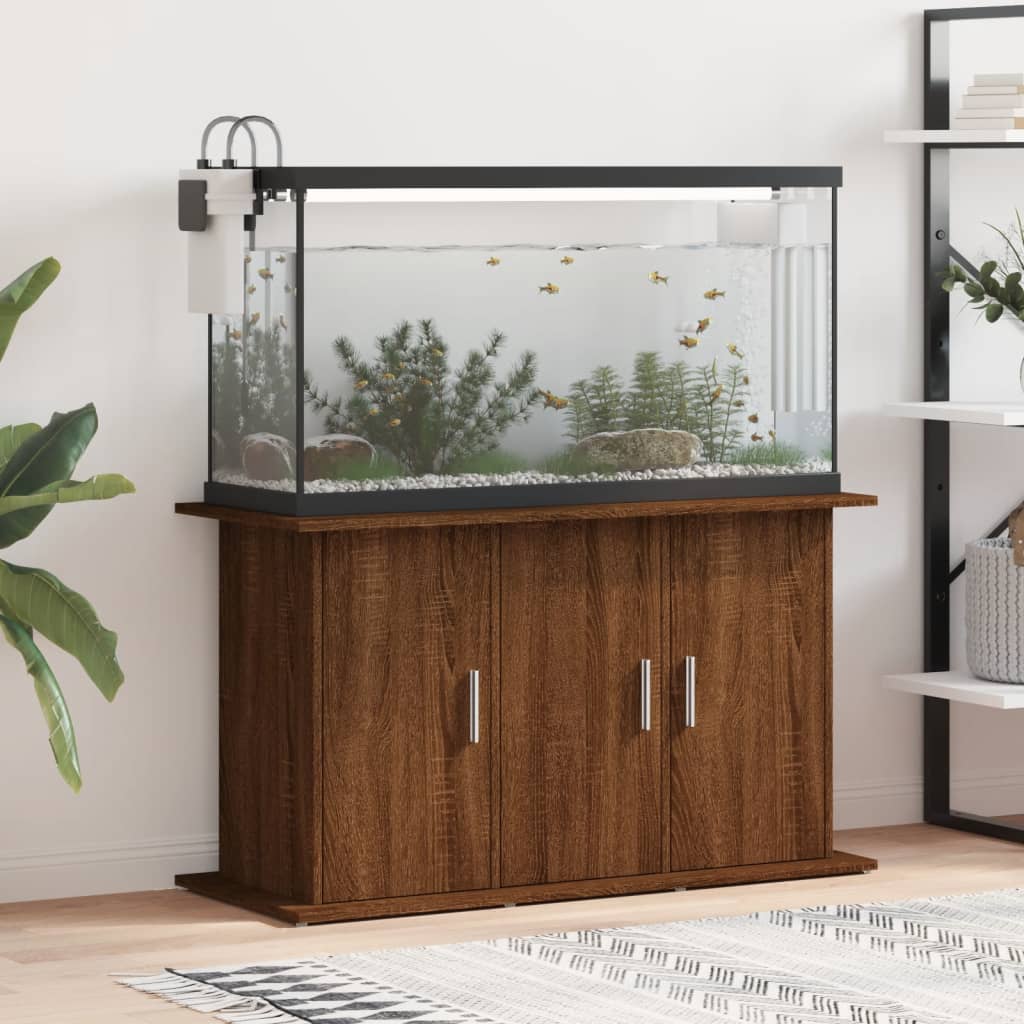 Vidaxl Aquarium Standard 101x41x58 cm Zpracované dřevěné hnědé dubové barvy