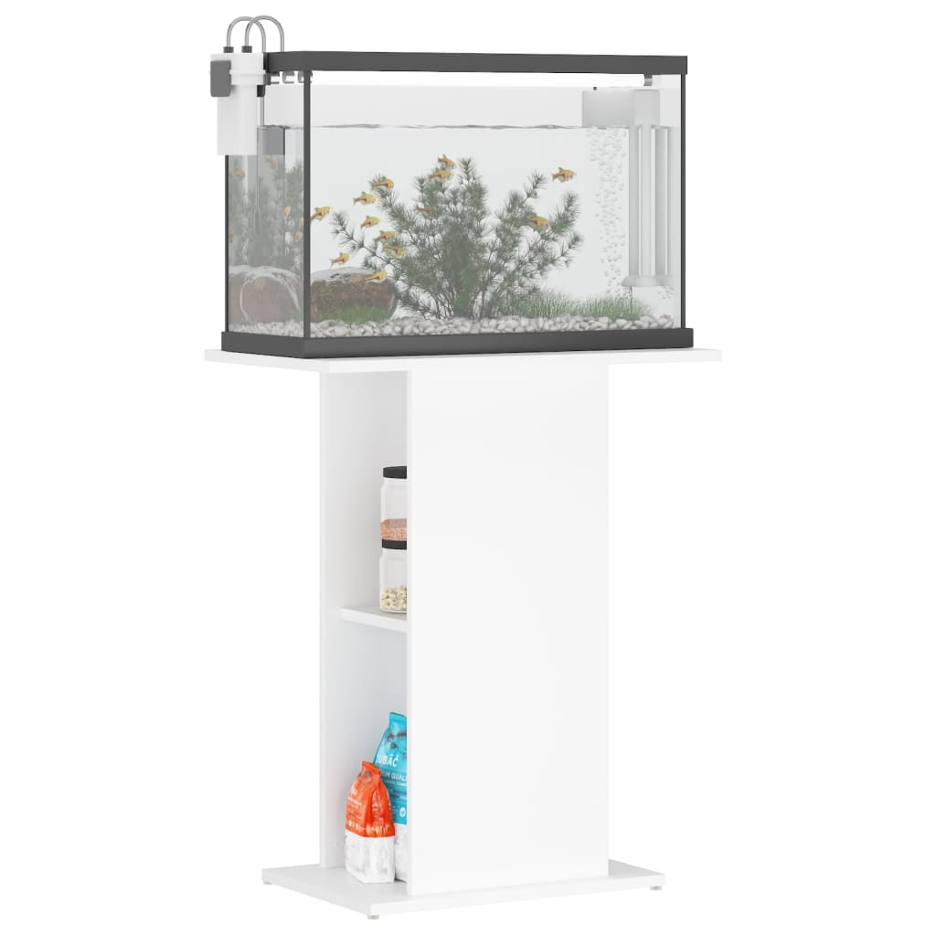 Vidaxl Aquarium Standard 60.5x36x72.5 cm de madera procesada blanca