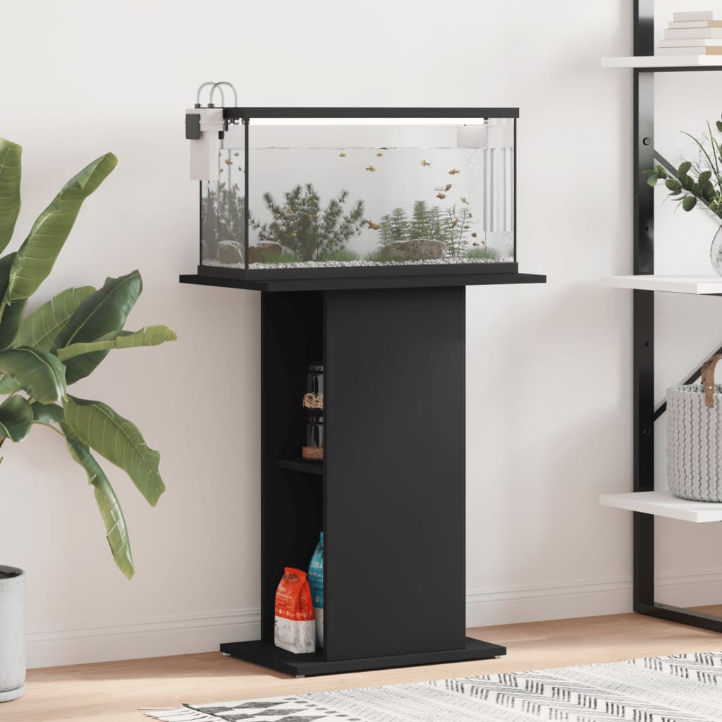 Vidaxx support d'aquarium 60,5x36x72,5 cm bois traité noir