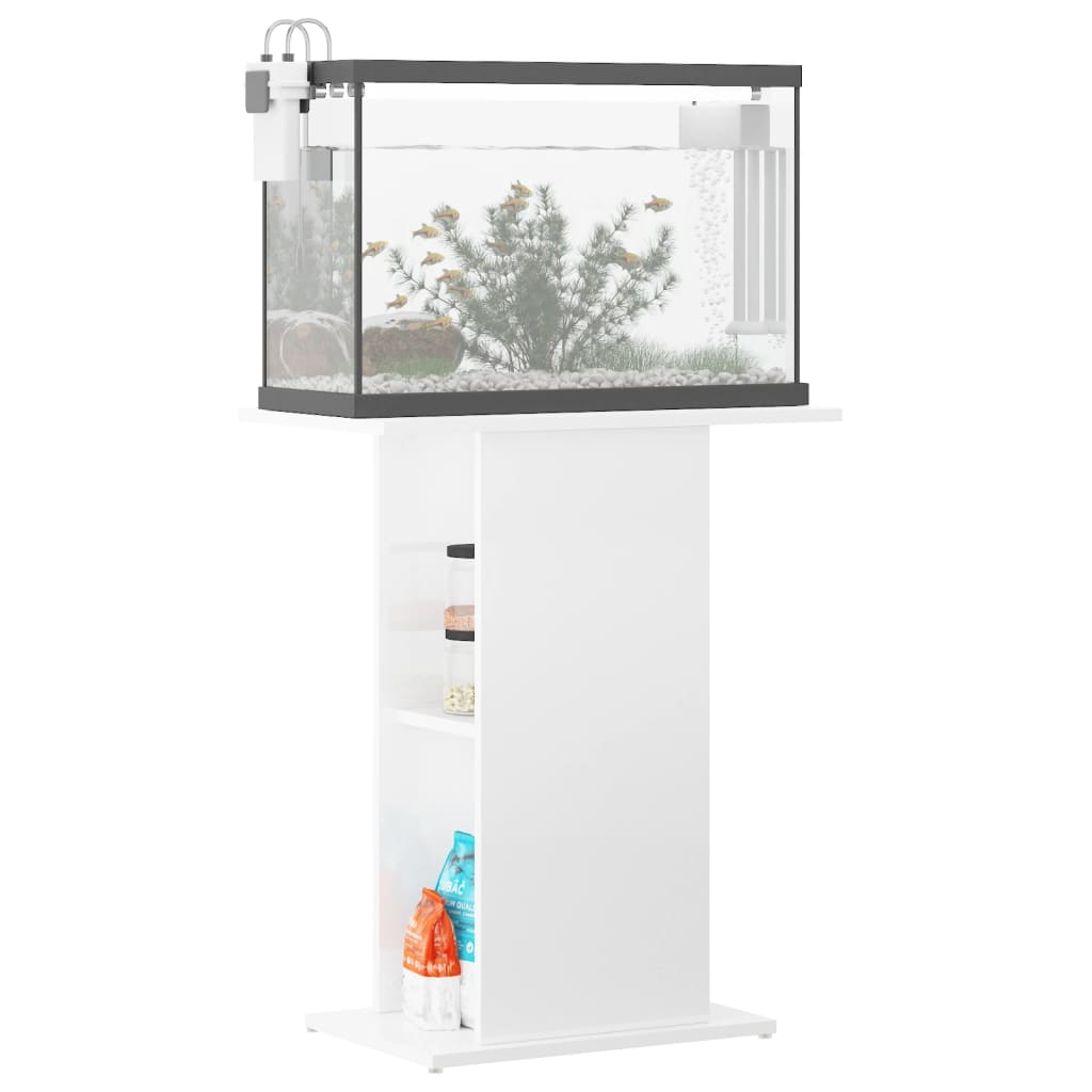 VIDAXL Aquarium Standard 60,5x36x72,5 cm Behandlet trehøyglans hvit