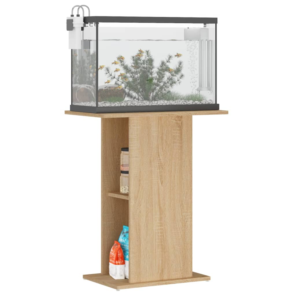 Vidaxl Aquarium Standard 60,5x36x72.5 cm Zpracované dřevo Sonoma Oak