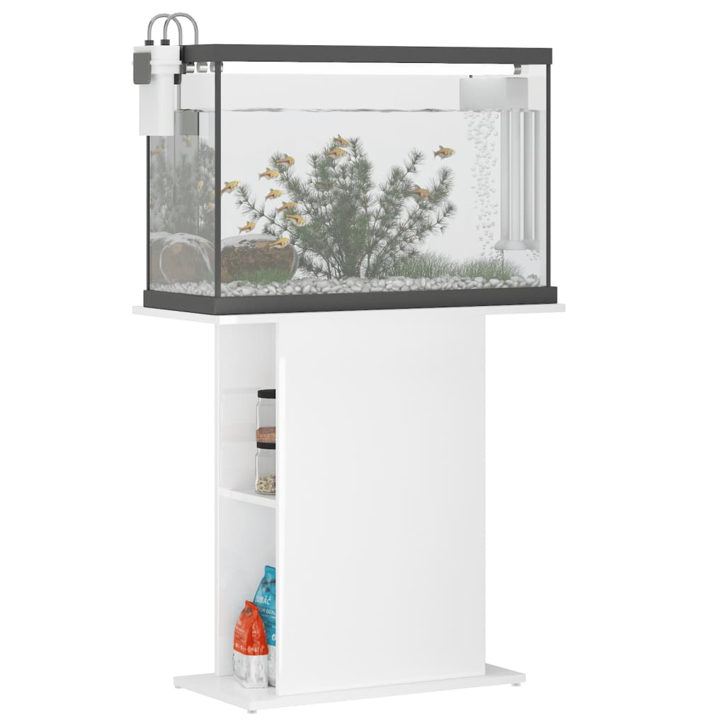 Vidaxl Aquarium Standard 75x36x72.5 cm przetworzone drewniane drewno White White