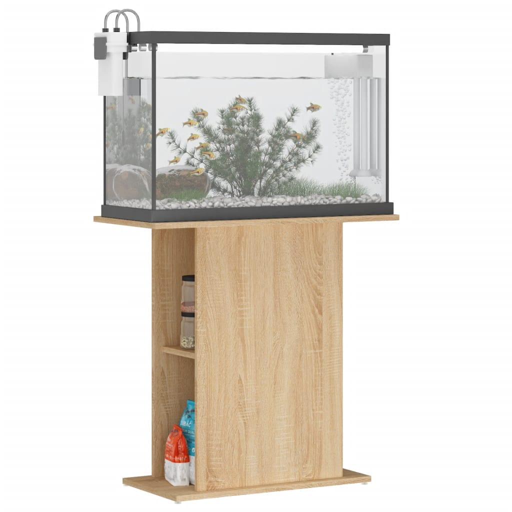 Estándar de Aquarium Vidaxl 75x36x72.5 cm de madera procesada sonoma roble