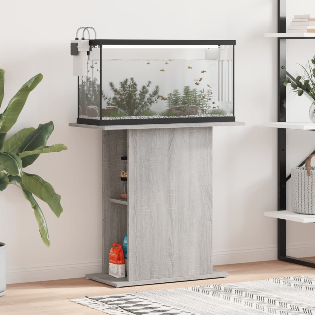 Vidaxl Aquarium Standard 75x36x72.5 cm Processed Wood Gray Sonoma