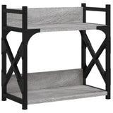 Stand de l'imprimante Vidaxl 2 couches 40x20x40 cm en bois gris sonoma
