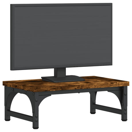 Vidaxl Monitor Standard 37x23x14 cm Couleur de chêne fumé en bois transformé