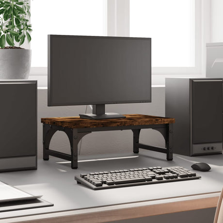 Vidaxl Monitor Standard 37x23x14 cm Couleur de chêne fumé en bois transformé