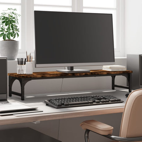 Vidaxl Monitor Standard 85x23x15.5 cm Couleur de chêne fumé en bois transformé