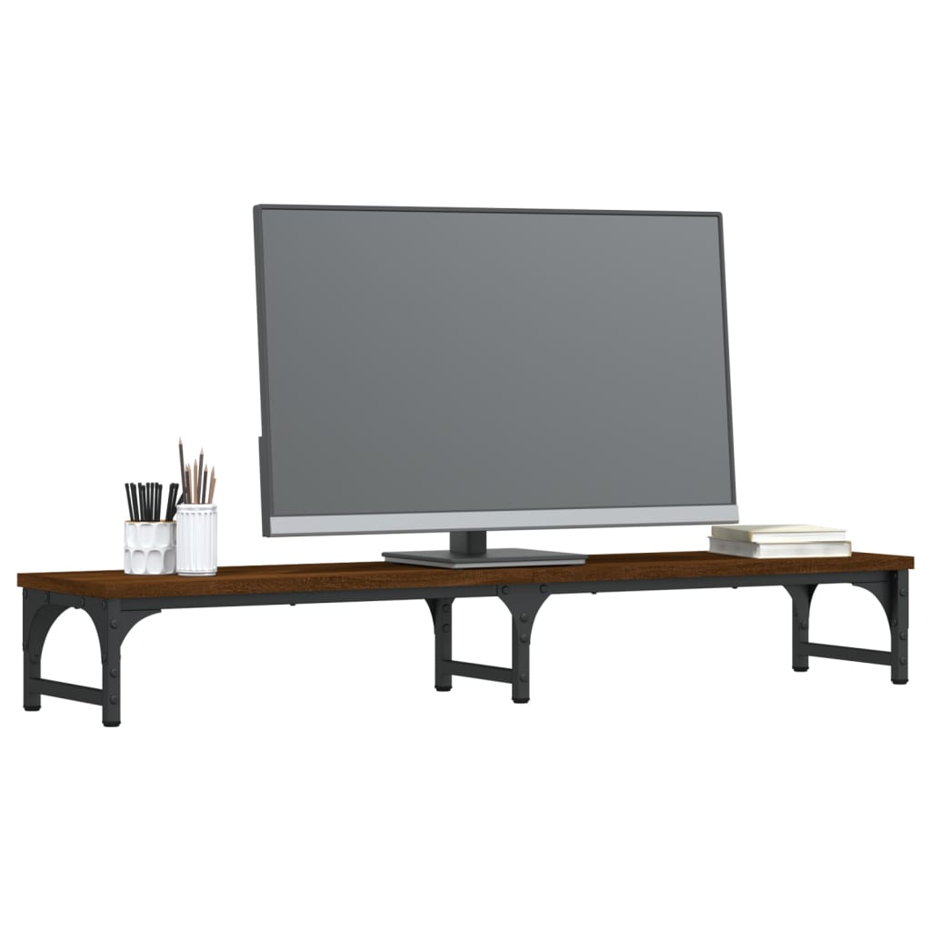 Le moniteur Vidaxl comprend 105x23x15.5 cm Couleur de chêne brun en bois transformé