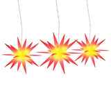 Lampes de Noël vidaxl avec LEDS 3 pcs pliants rouges