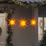 Lampes de Noël vidaxl avec LEDS 3 pcs pliants jaunes