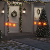 Lampes de Noël Vidaxl avec goupille de terre et LED 3 ST 35 cm Rouge