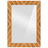 Miroir de salle de bain Vidaxl 50x70x3 cm Bois de mangue massif et brun verre